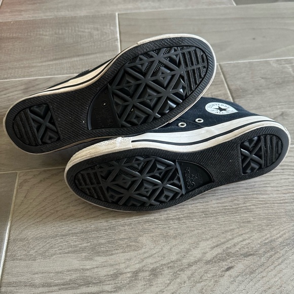 Converse Black and White Mid-Top Sneakers Size 6 - Picture 6 of 7